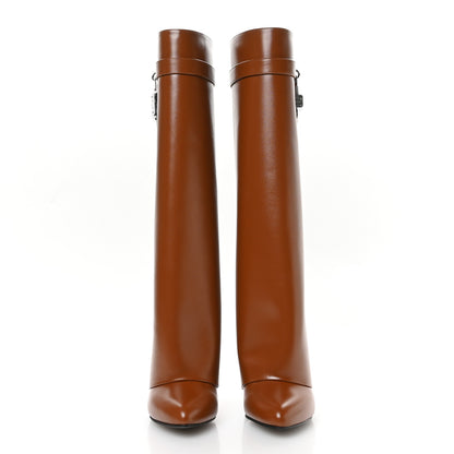 Givenchy Calfskin Shark Lock Pant Boots 39 Tan 3 of 8