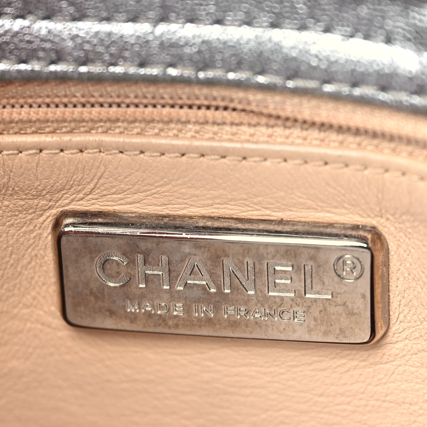 Chanel Luxe Ligne Flap Bag Silver 6 of 9