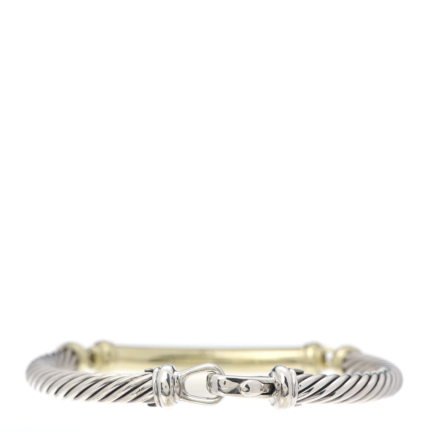 Sterling Silver 14K Yellow Gold 5mm Metro Cable Bracelet