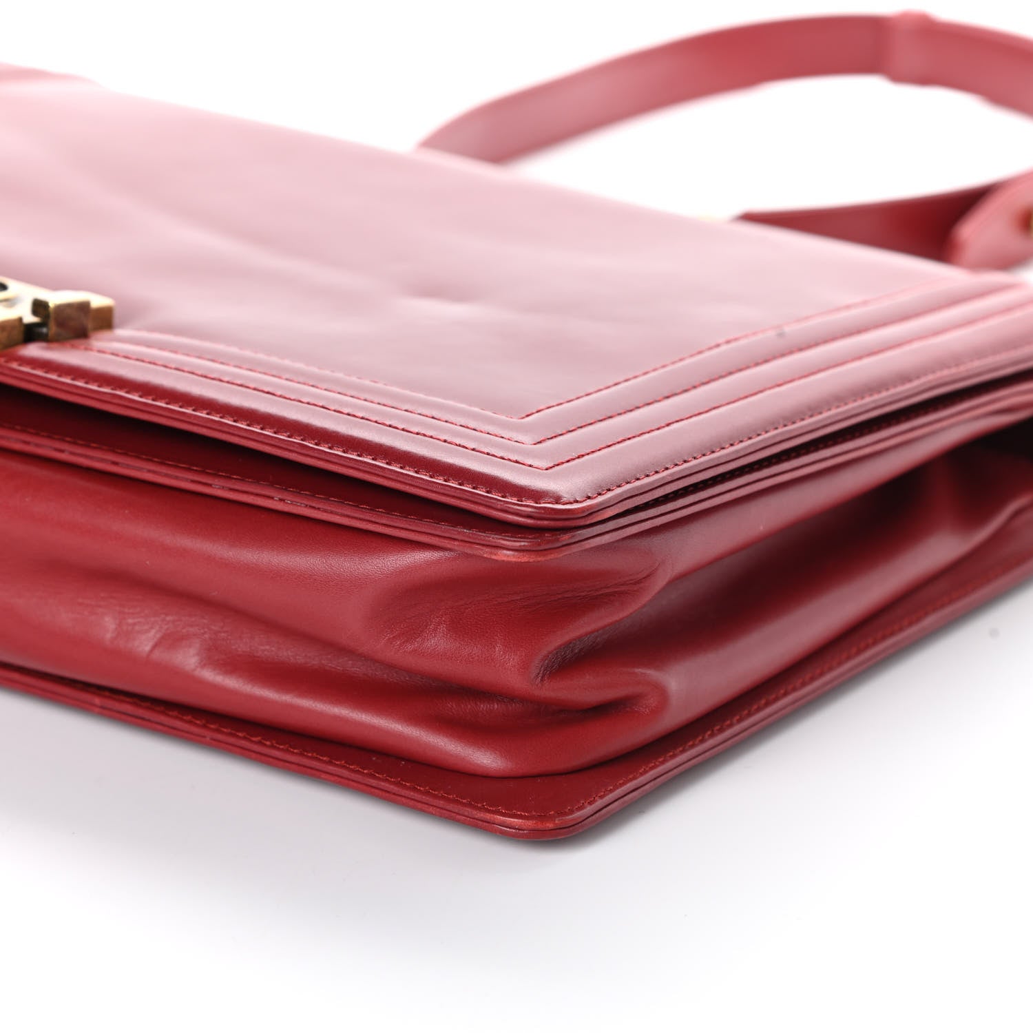 Chanel Glazed Calfskin Large Boy Flap Red 10 of 10