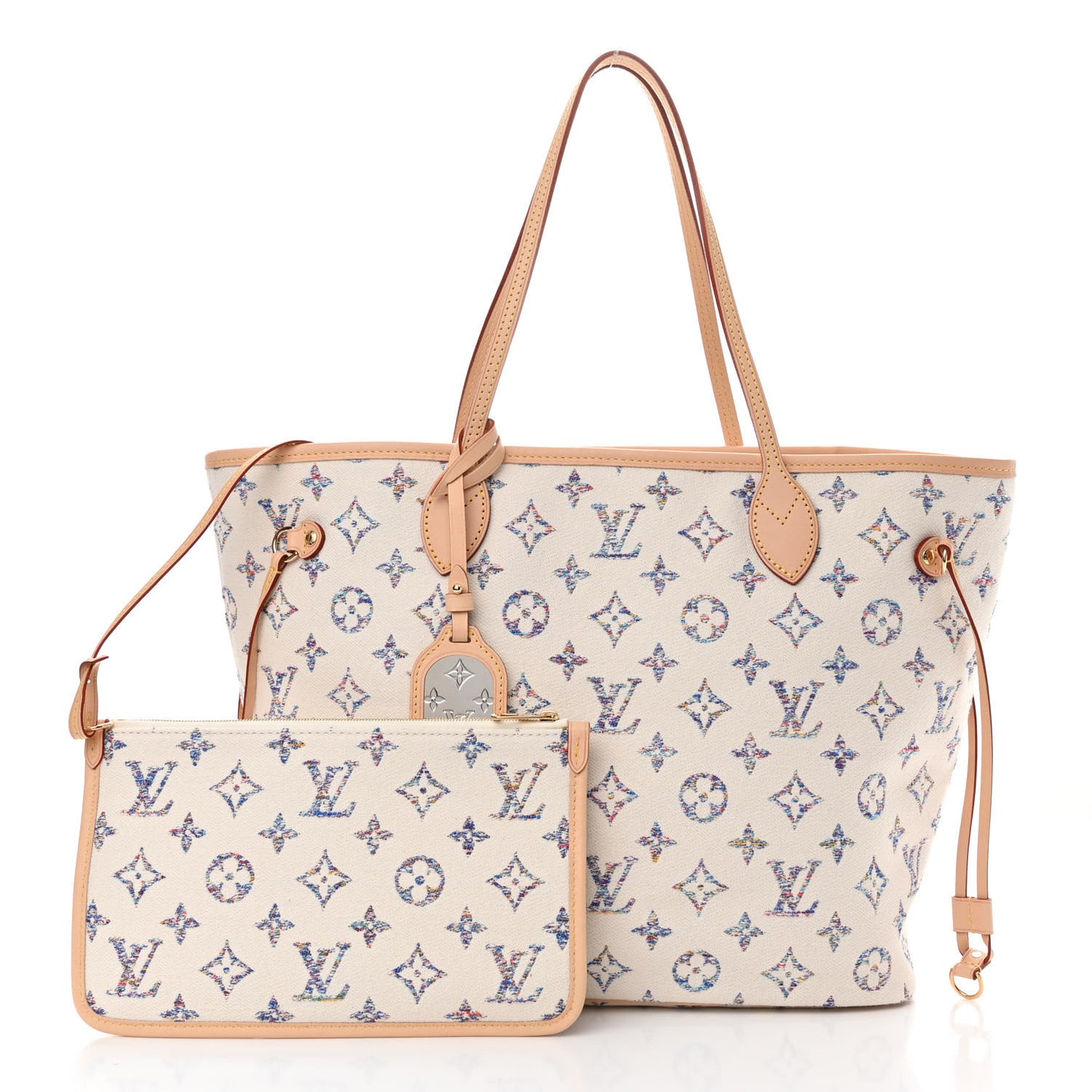 Monogram Jacquard Neverfull MM Multicolor Beige