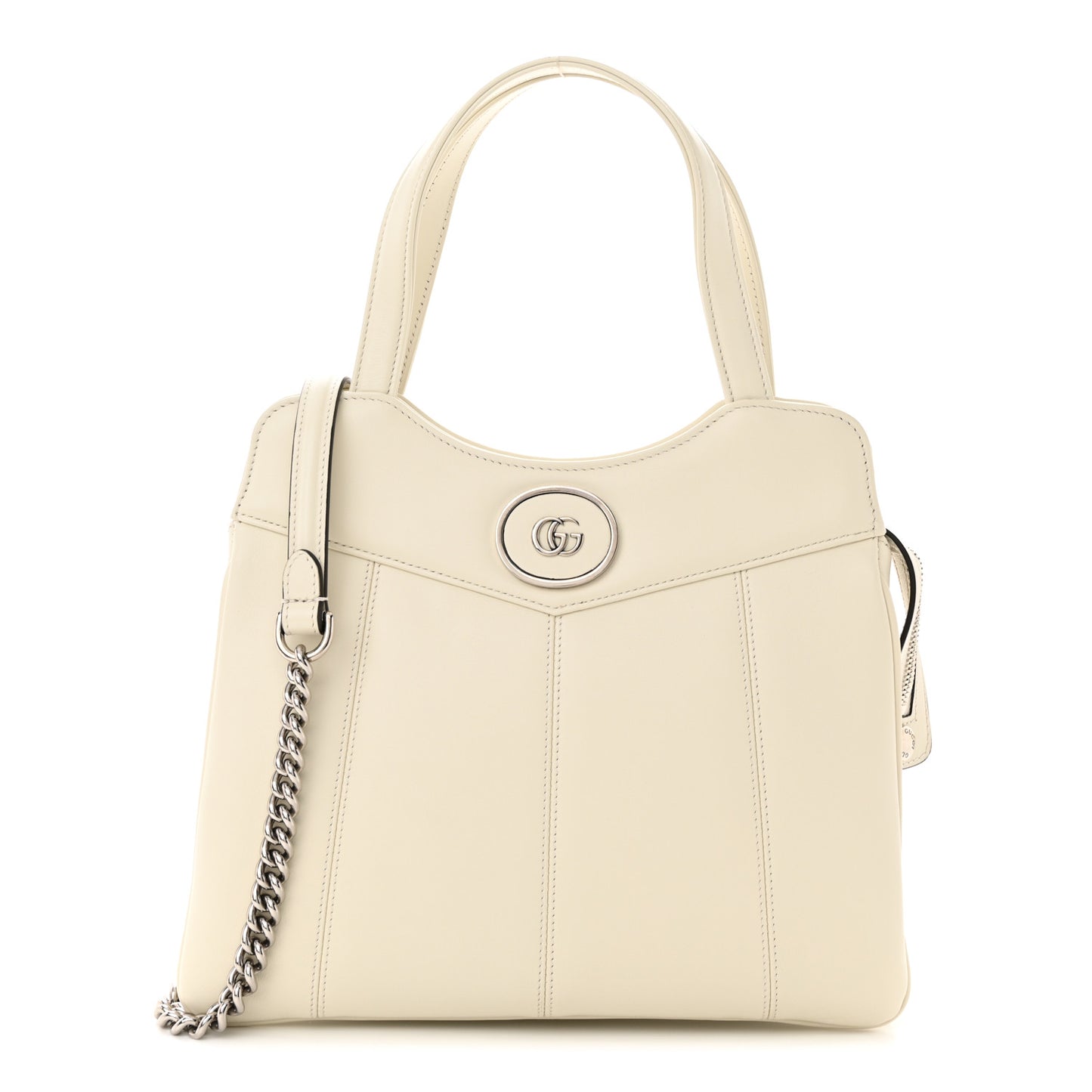 Senna Calfskin Petite GG Small Tote Mystic White