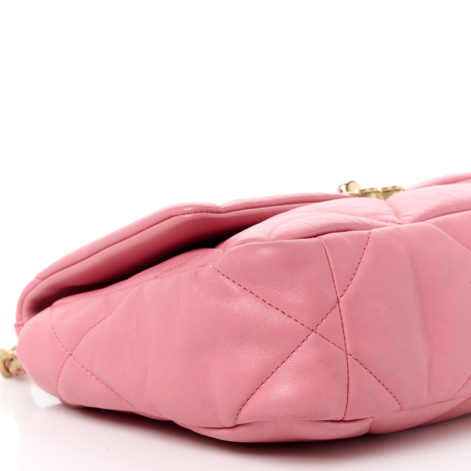 Chanel Lambskin Quilted Medium Chanel 19 Flap Dark Pink 10 of 15