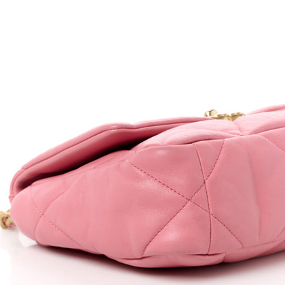 Chanel Lambskin Quilted Medium Chanel 19 Flap Dark Pink 10 of 15
