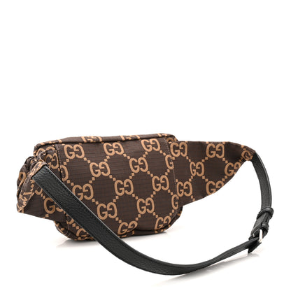 Gucci Recycled Polyester Monogram Jumbo GG Belt Bag Ebony Beige 3 of 10