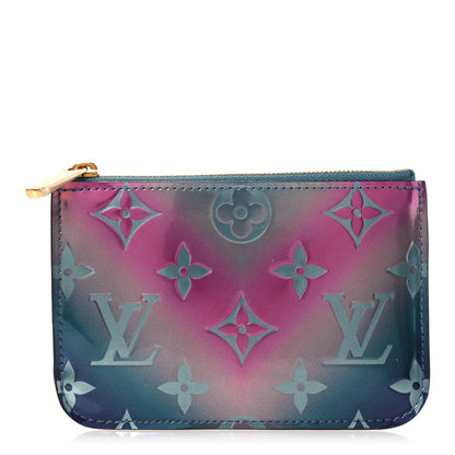Louis Vuitton Metallic Vernis Degrade Key Pouch Blue Pink 1 of 9