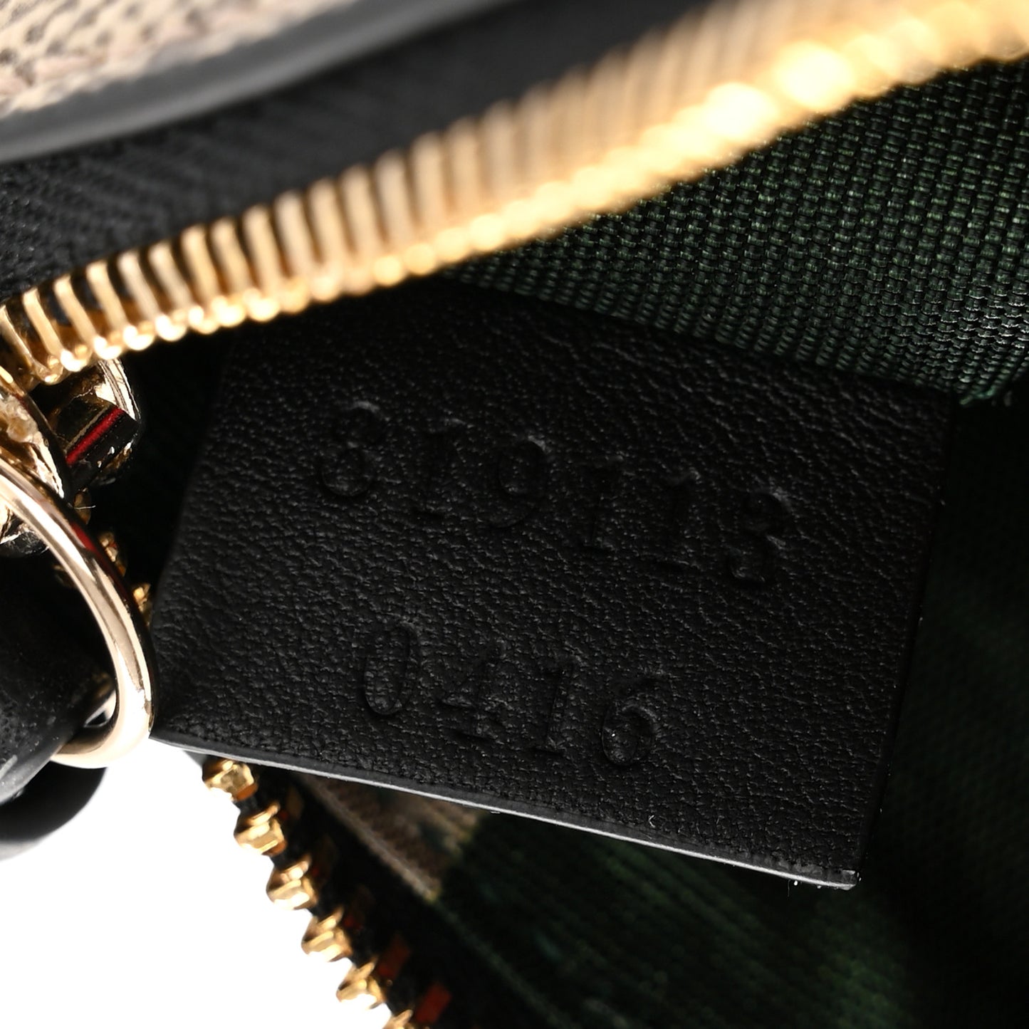 GG Supreme Monogram Selleria Key Case Beige Black