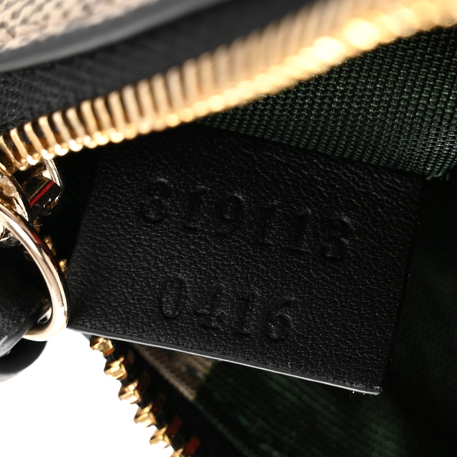 Gucci GG Supreme Monogram Selleria Key Case Beige Black 14 of 18