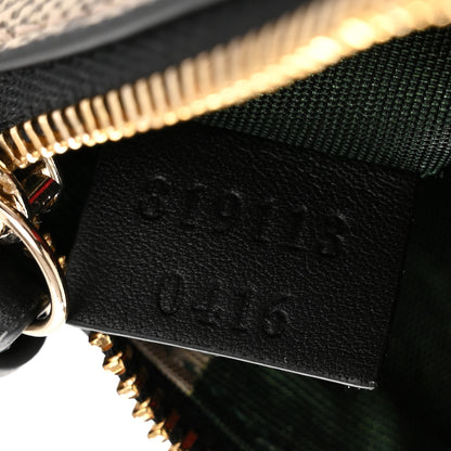 Gucci GG Supreme Monogram Selleria Key Case Beige Black 14 of 18