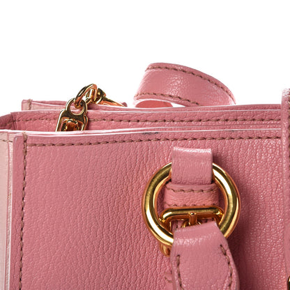 Miu Miu Goatskin Madras Shopping Tote Rosa Gemma 10 of 18