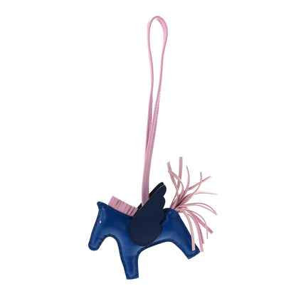 Hermes Milo Lambskin Grigri Rodeo Pegase Horse Bag Charm PM Bleu France Mauve Sylvestre Bleu Saphir 1 of 6