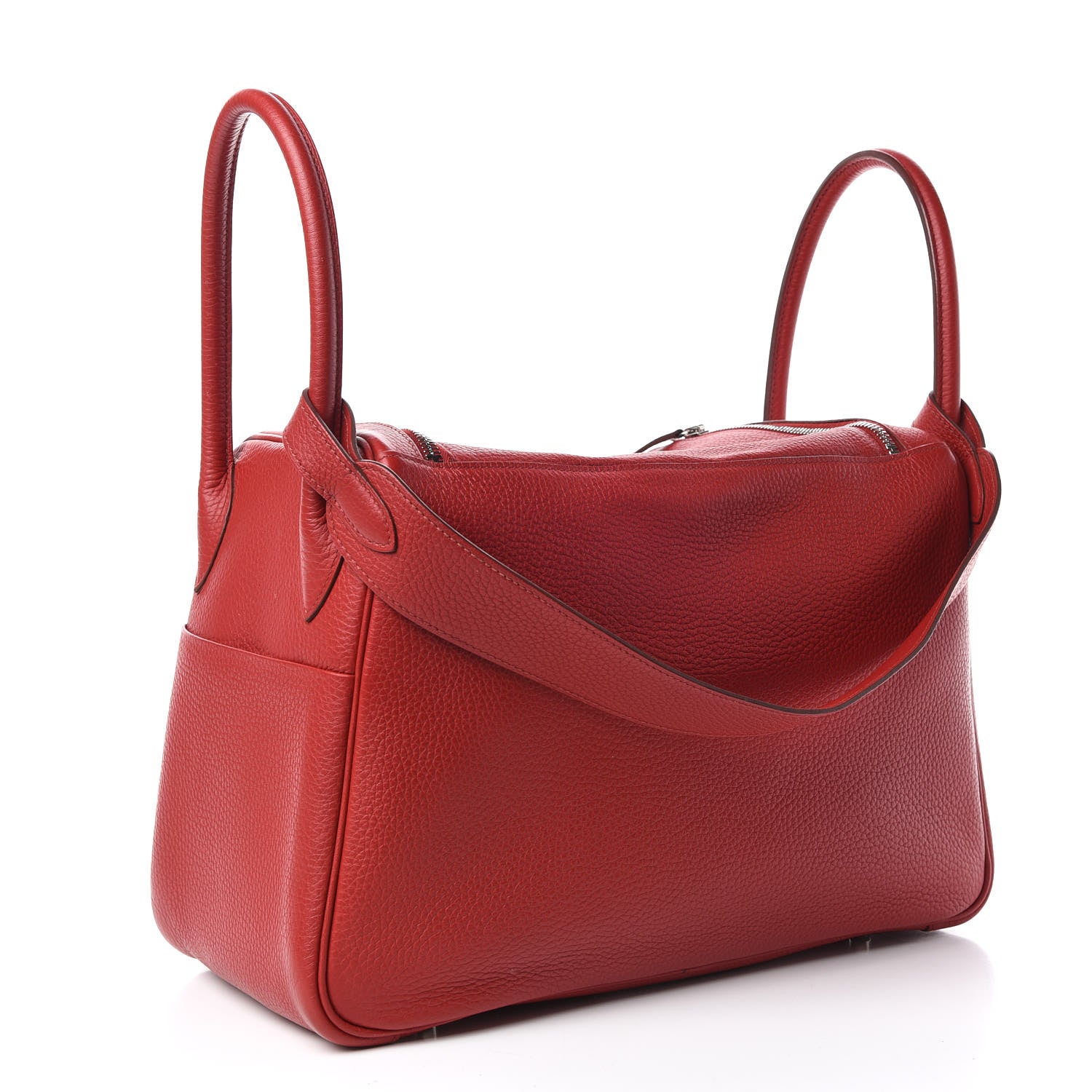 Hermes Taurillon Clemence Lindy 34 Rouge Vif 3 of 16