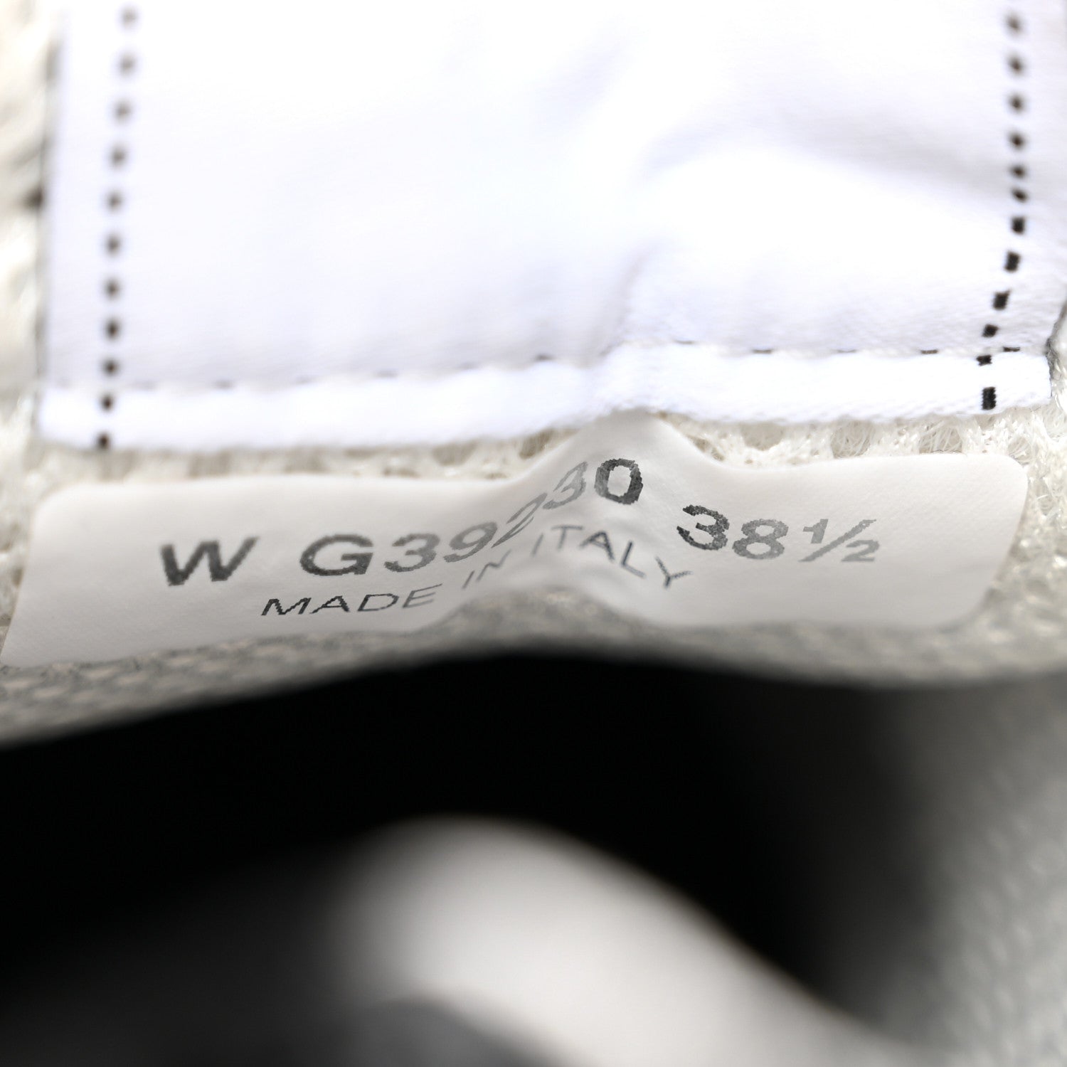 Chanel Nylon Suede Calfskin Printed CC Sneakers 38.5 White Black 8 of 9
