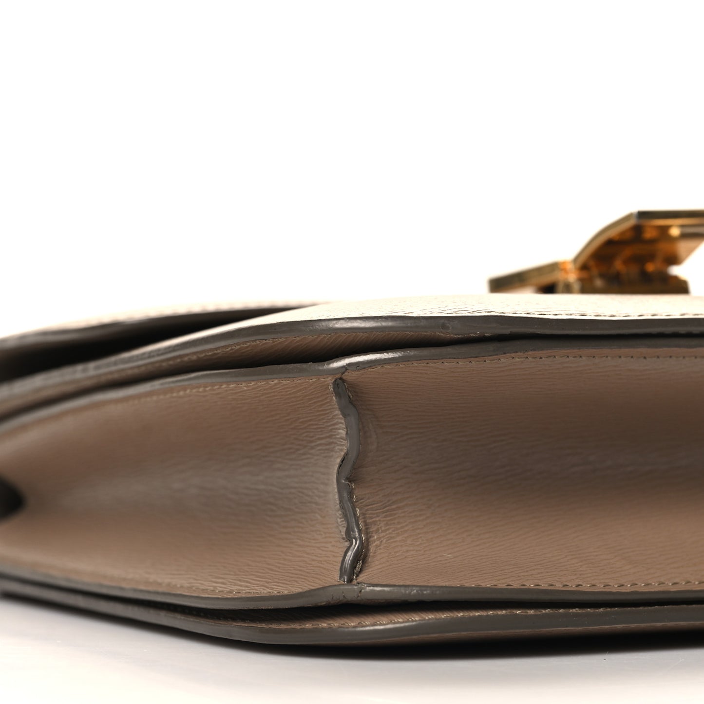 Liege Calfskin Medium Classic Box Flap Bag Taupe