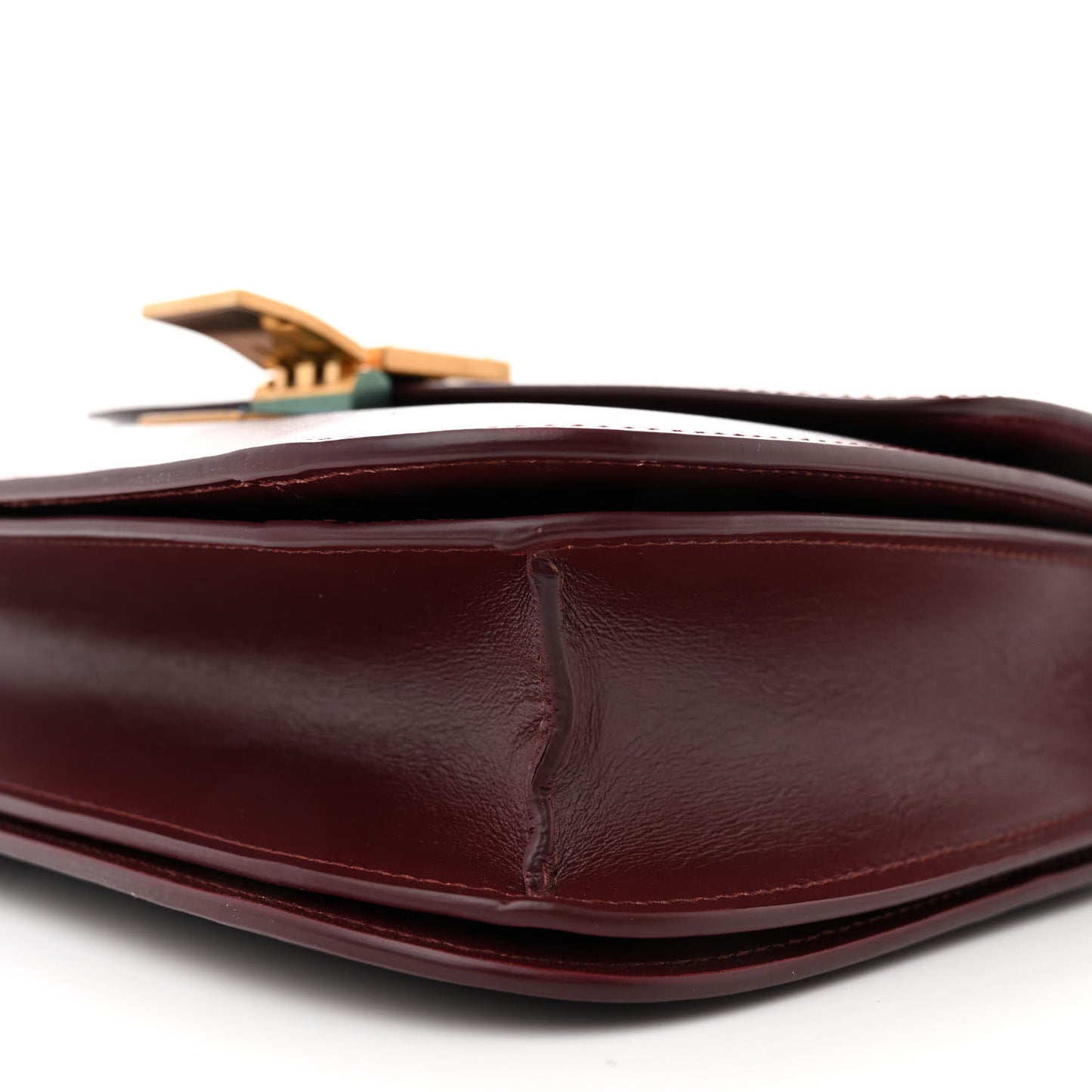 Box Calfskin Medium Classic Box Flap Bag Burgundy