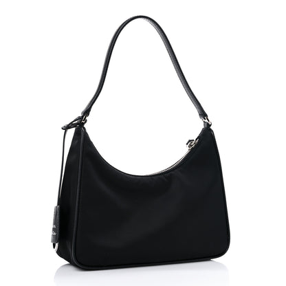Prada Tessuto Nylon Saffiano Mini Re-Edition 2005 Bag Black 3 of 6