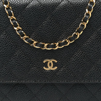 Chanel Caviar Quilted Wallet on Chain WOC Black 9 of 11