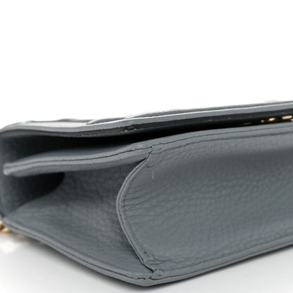Christian Dior Grained Calfskin Small Diorama Flap Bag Denim 9 of 11