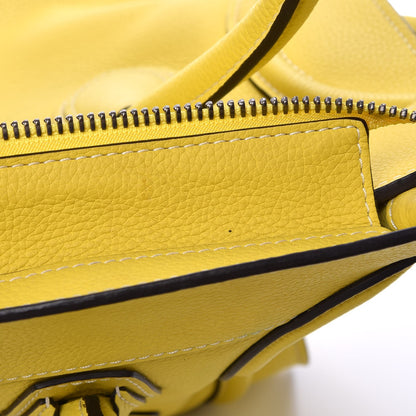 Celine Drummed Calfskin Mini Luggage Citron 8 of 26