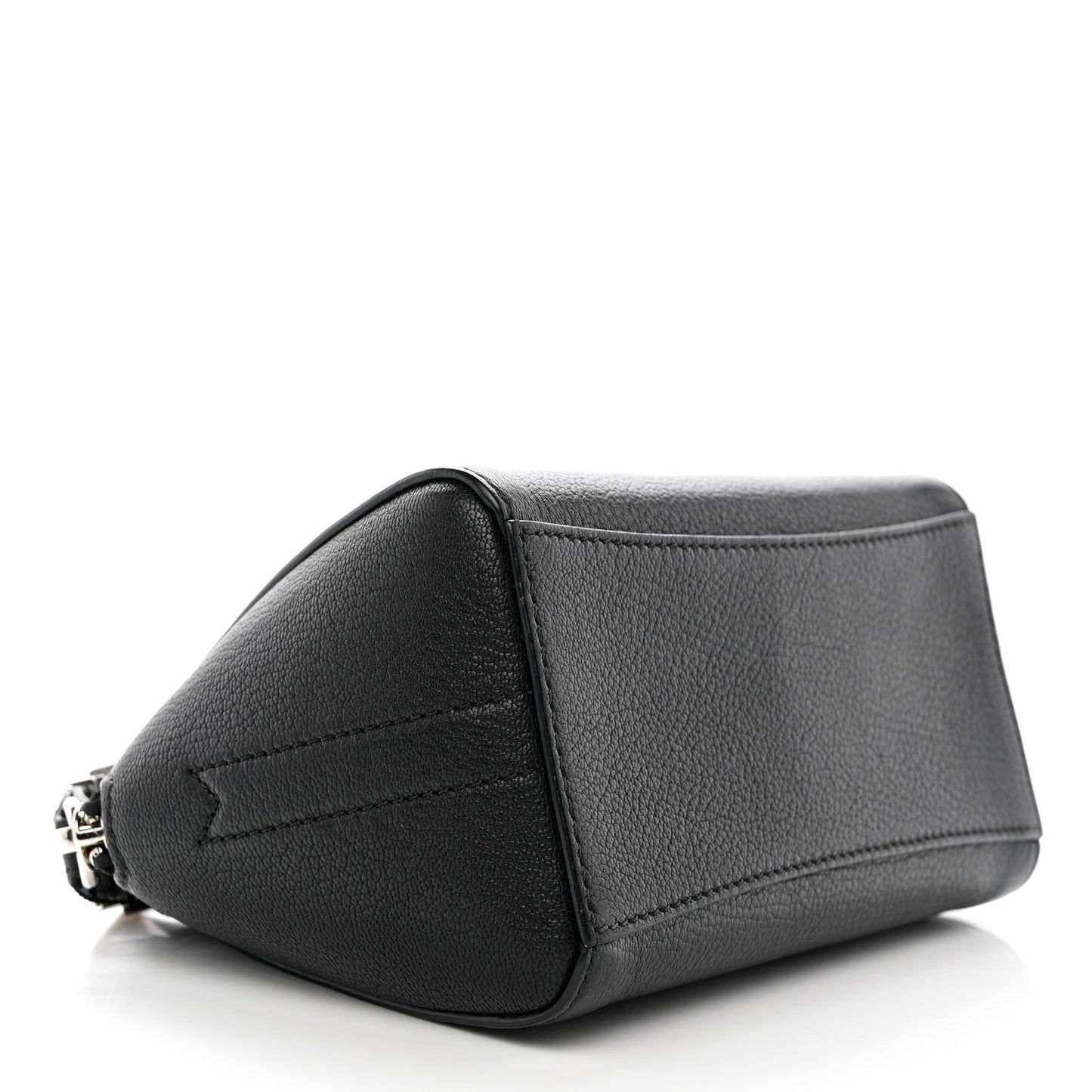 Sugar Goatskin Small Antigona Beauty Wristlet Black
