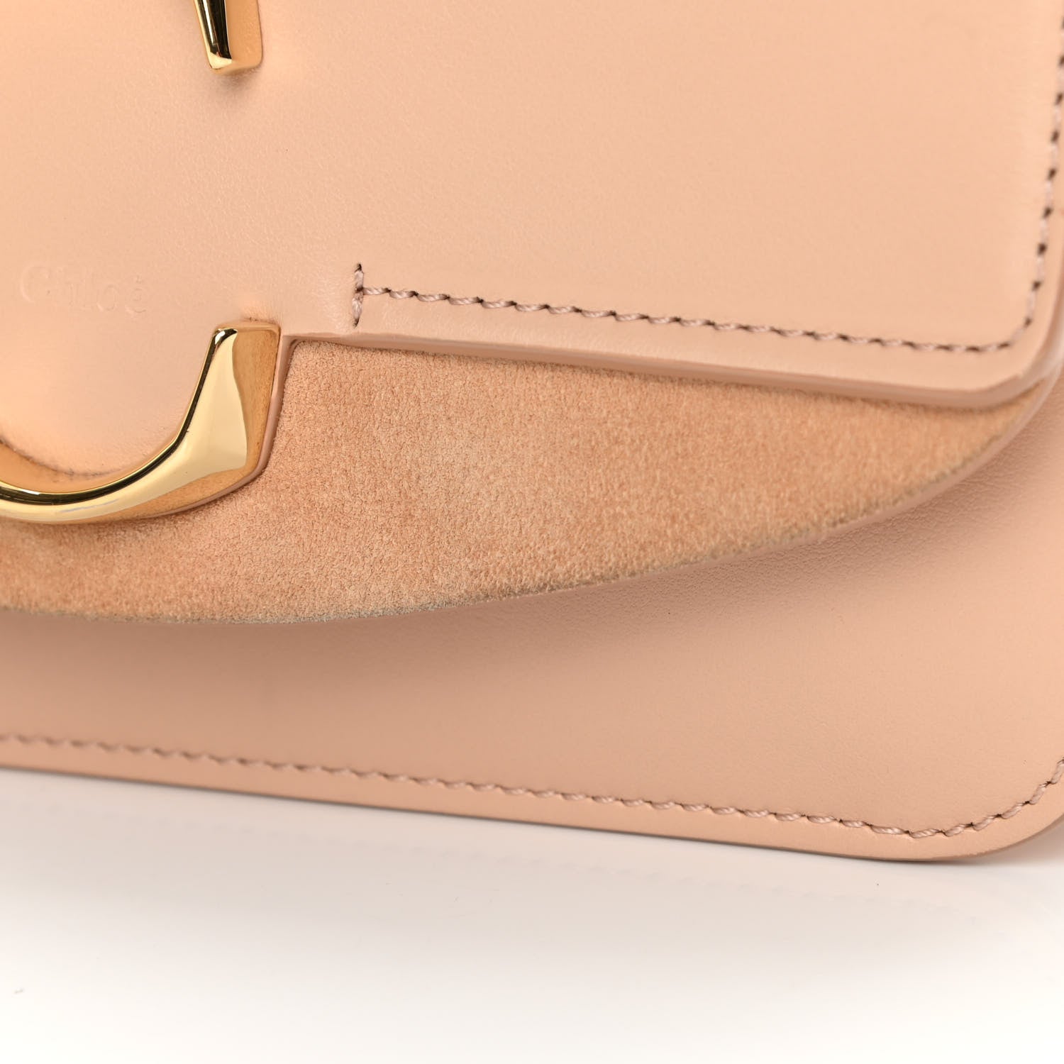 Chloe Calfskin Suede C Clutch With Chain Blushy Pink 12 of 13