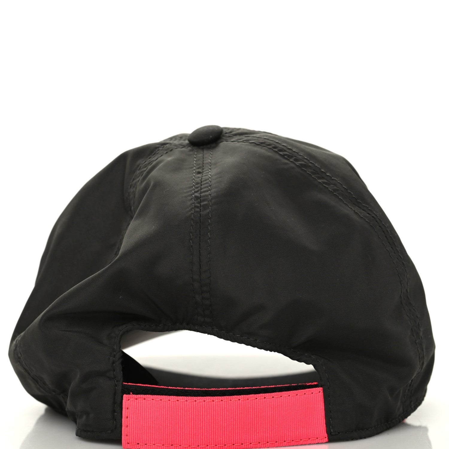 Fendi Nylon Vitello Monster Eyes Baseball Hat 58 Black Pink 5 of 7