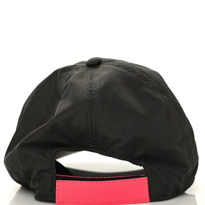 Fendi Nylon Vitello Monster Eyes Baseball Hat 58 Black Pink 5 of 7