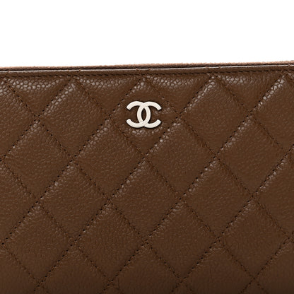Chanel Caviar Quilted Large Gusset Zip Around Wallet Brown 9 of 10
