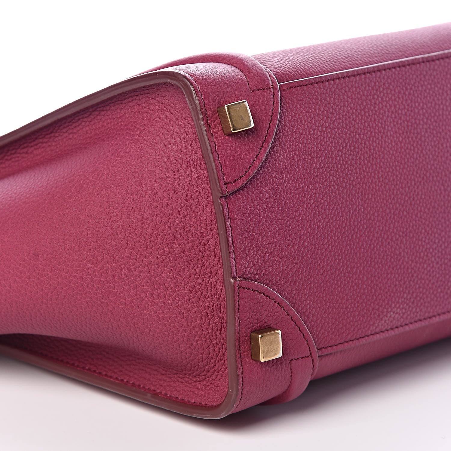 Celine Baby Drummed Calfskin Micro Luggage Plum 14 of 15