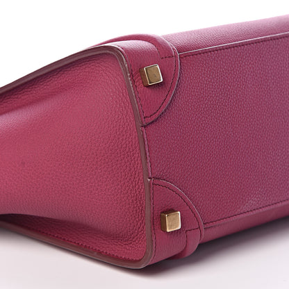 Celine Baby Drummed Calfskin Micro Luggage Plum 14 of 15
