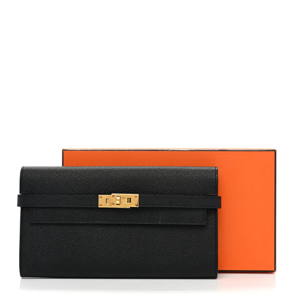 Hermes Epsom Kelly Longue Wallet Black 7 of 7