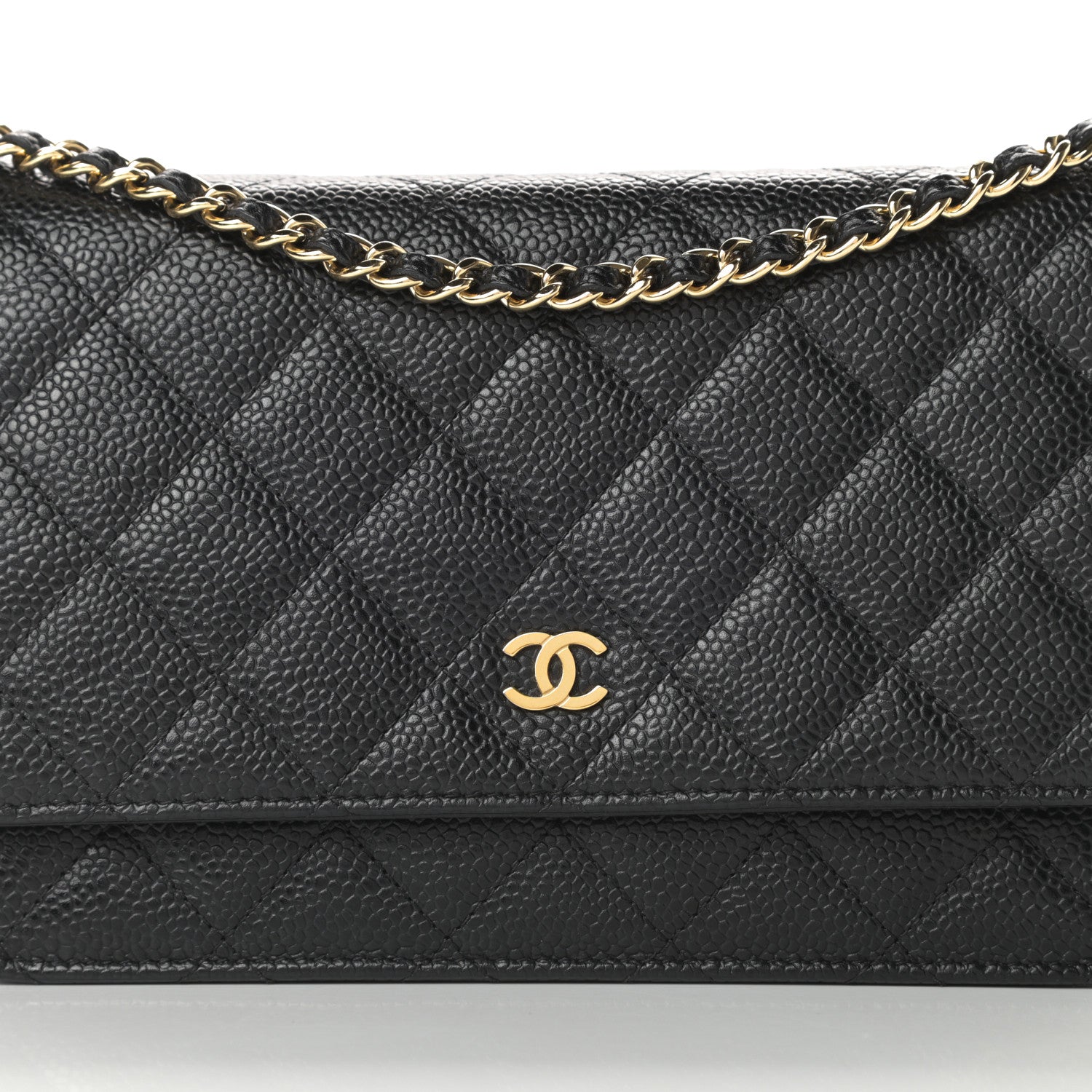 Chanel Caviar Quilted Wallet On Chain WOC Black 9 of 12