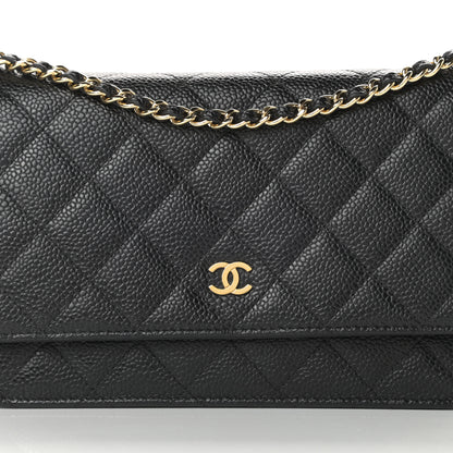 Chanel Caviar Quilted Wallet On Chain WOC Black 9 of 12