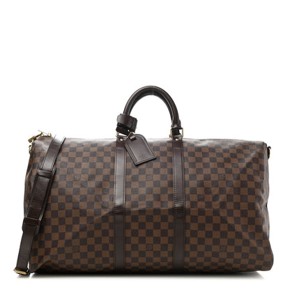 Louis Vuitton Damier Ebene Keepall Bandouliere 55 1 of 14