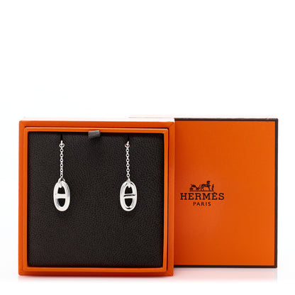 Hermes Sterling Silver Farandole Drop Earrings 5 of 5