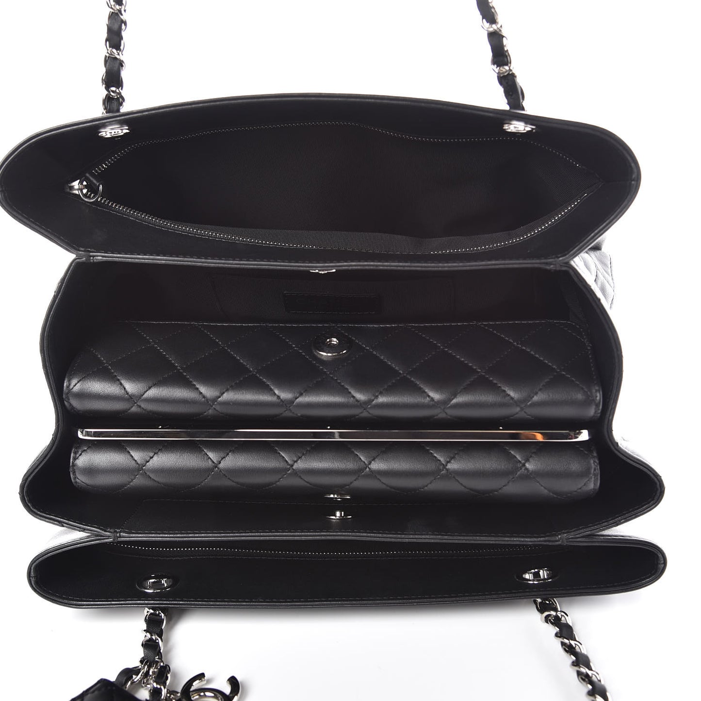 Calfskin Shopping Tote Black