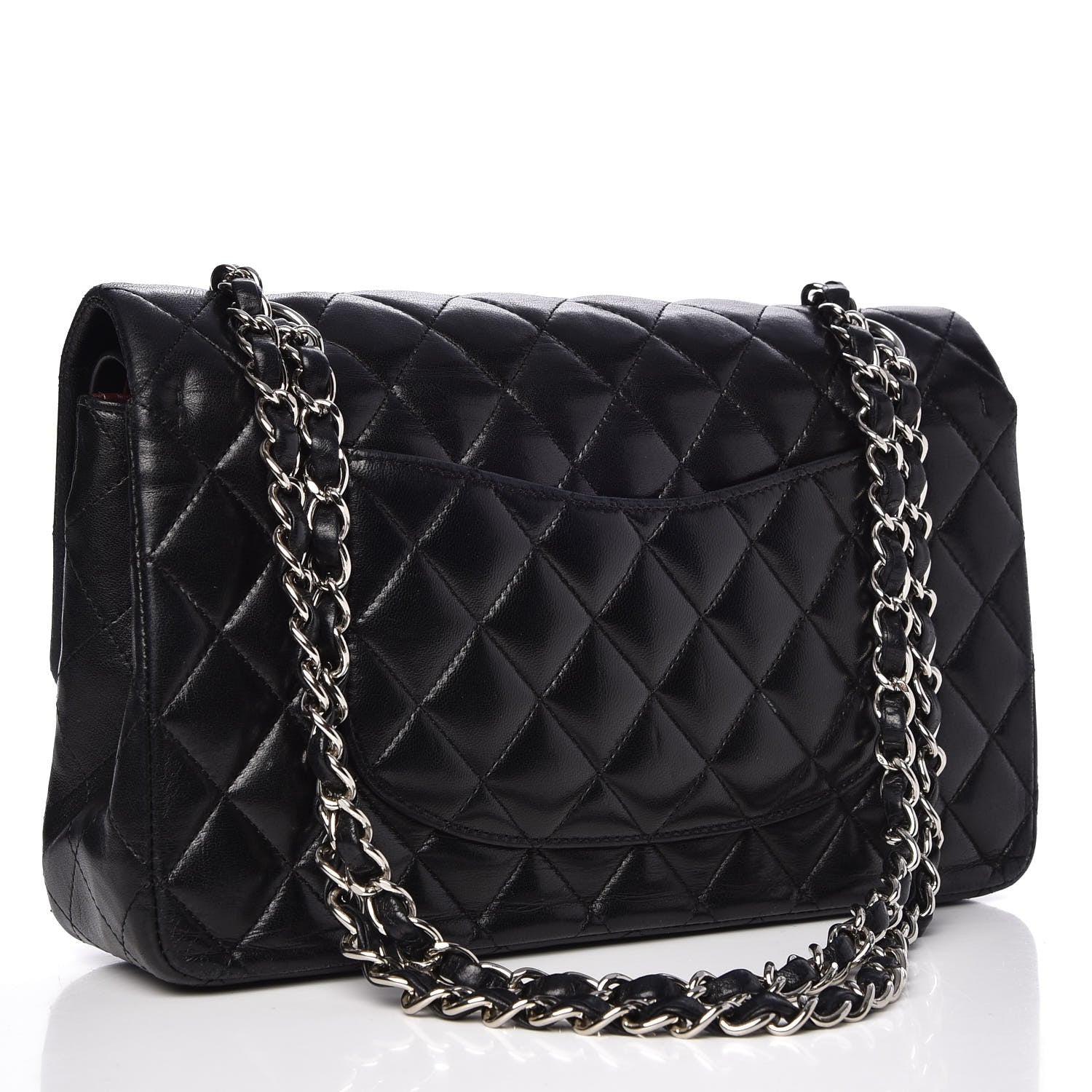 Chanel Lambskin Quilted Medium Double Flap Black 3 of 8