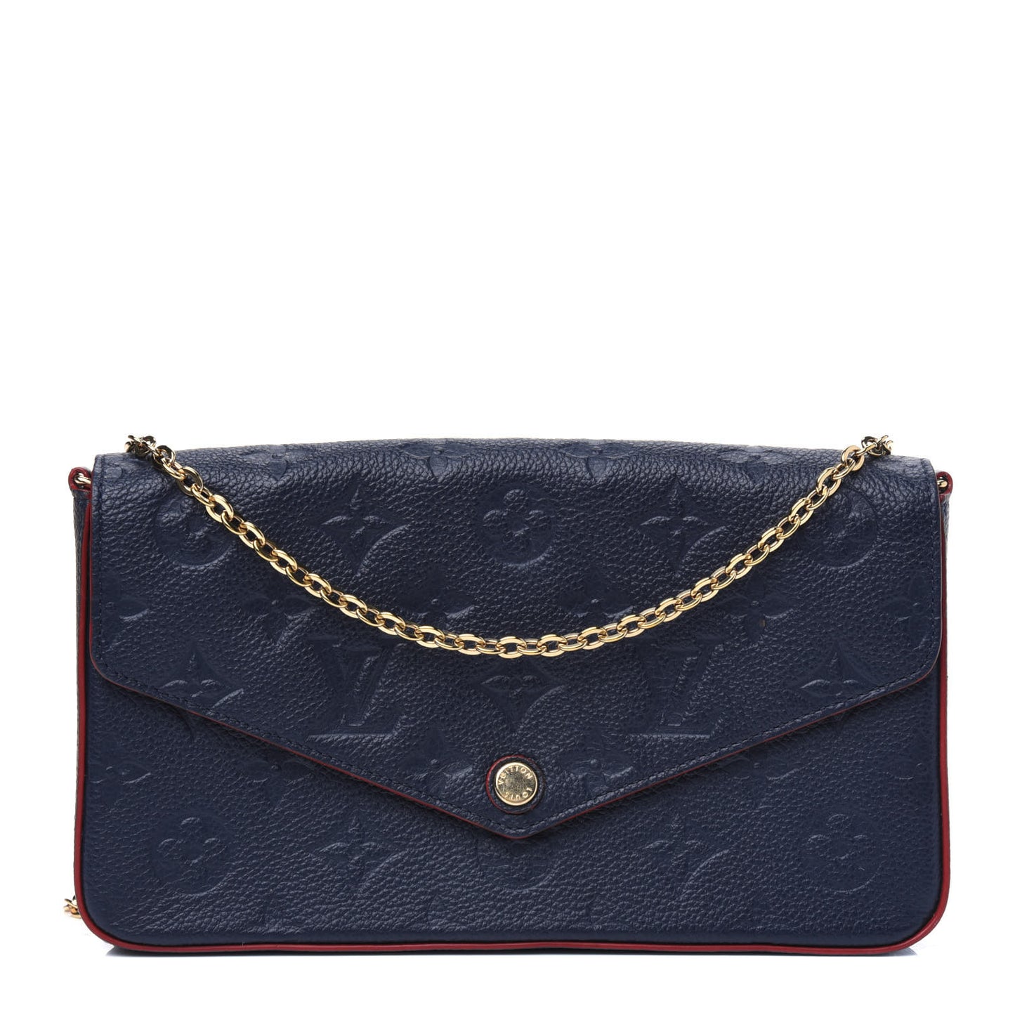 Empreinte Pochette Felicie Chain Wallet Marine Rouge