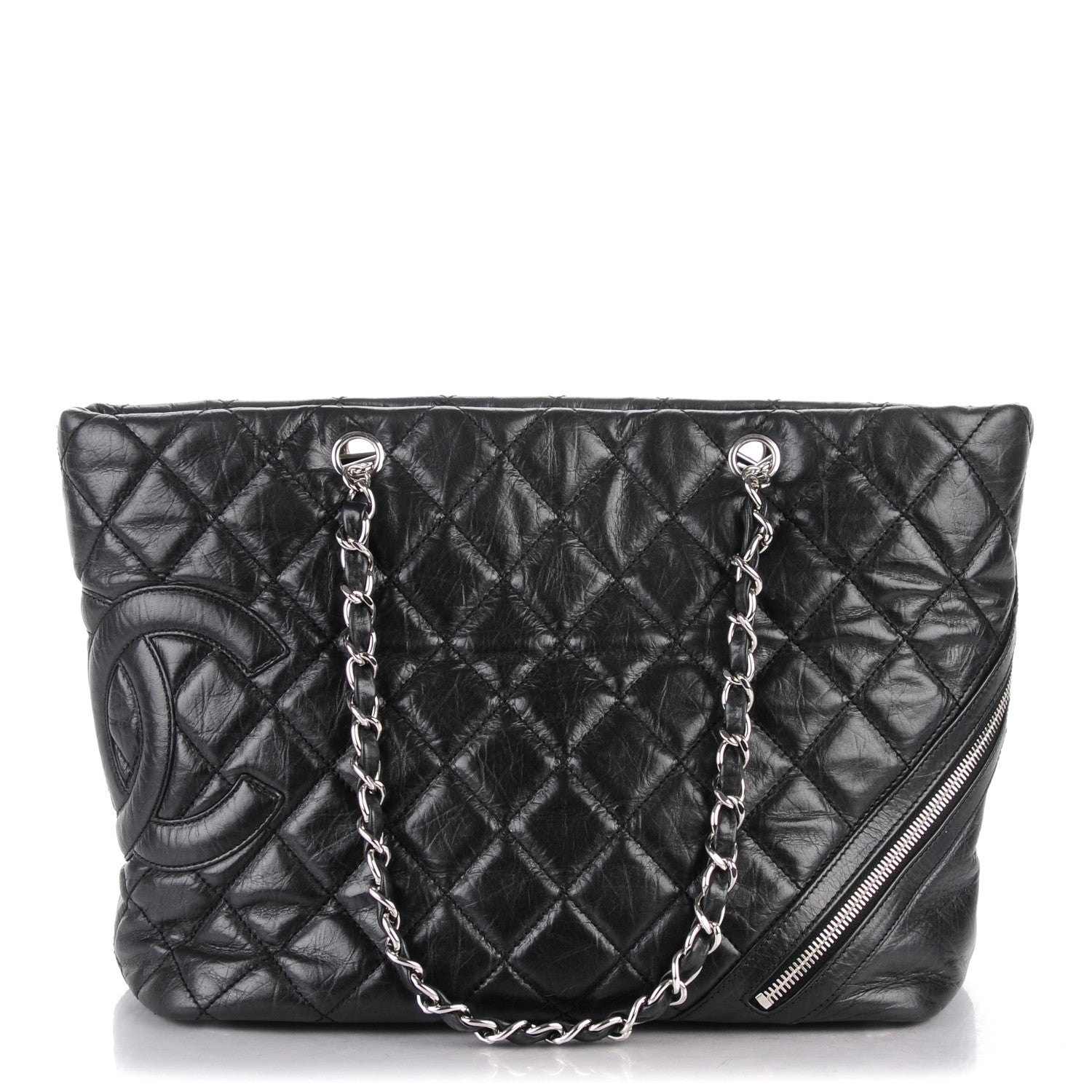 Chanel Aged Calfskin Quilted Large Cotton Club Tote Black 1 of 7