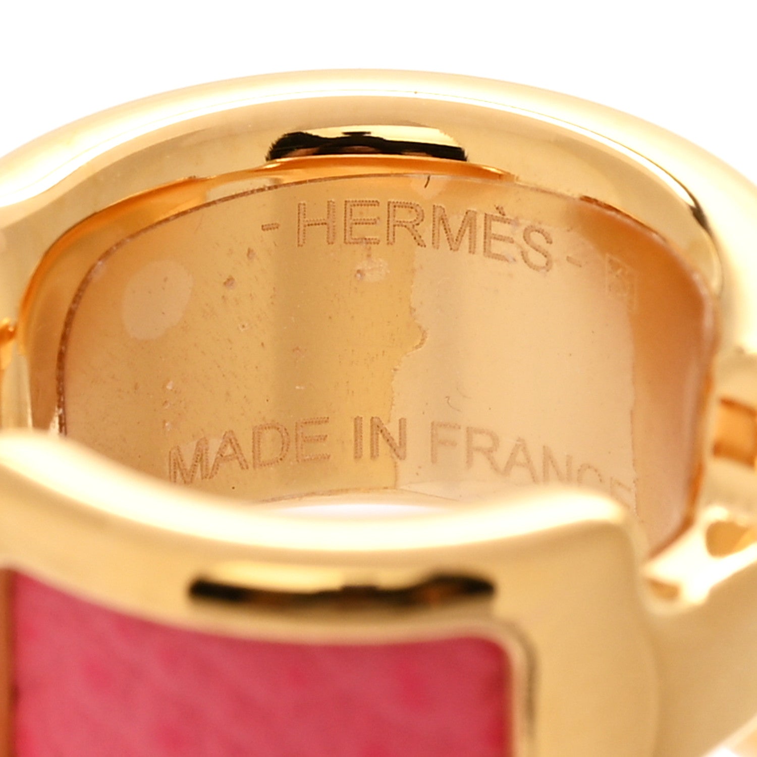 Hermes Epsom Olympe Ear Cuff PM Rose Azalee 3 of 4