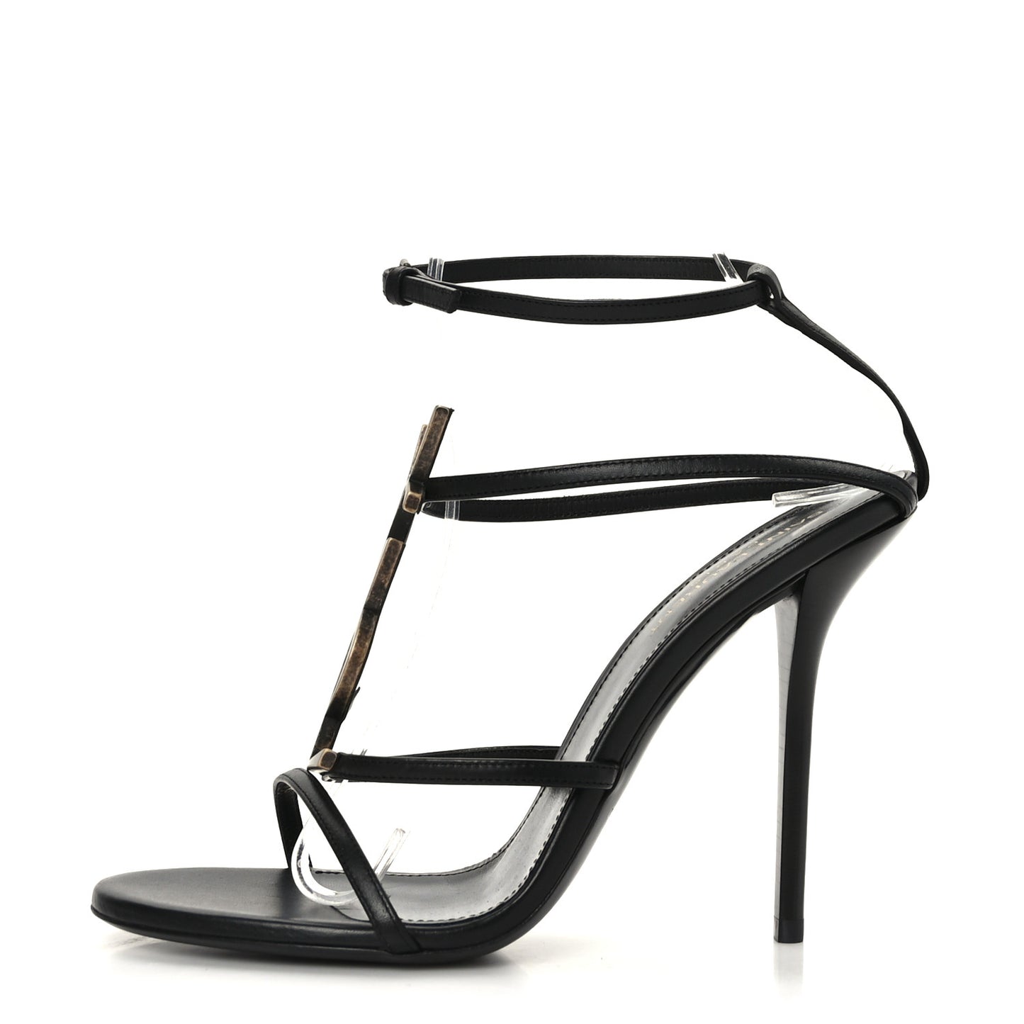 Calfskin Cassandra 110 Sandals 38.5 Black