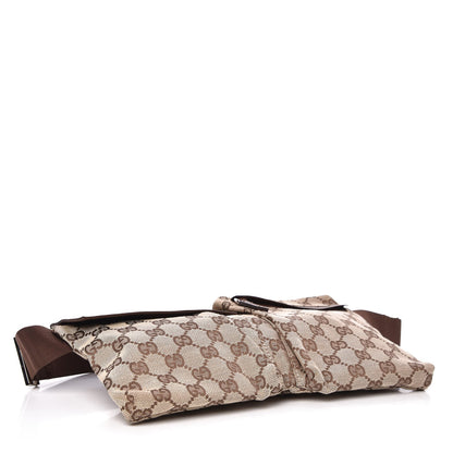 Gucci GG Monogram Web Double Pocket Belt Bag Brown 4 of 7