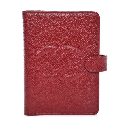 Chanel Caviar CC Small Ring Agenda Planner Red 1 of 9