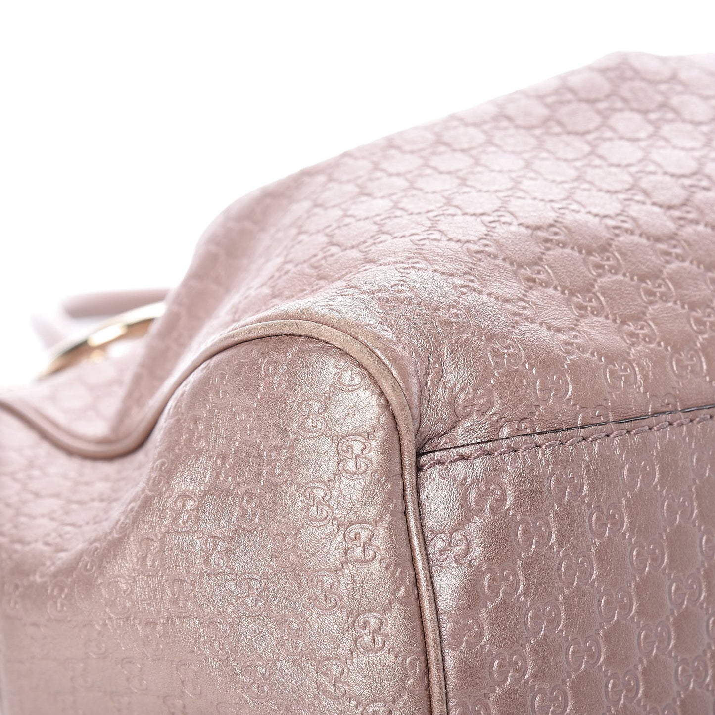 Metallic Microguccissima Medium Sukey Tote Dark Cipria