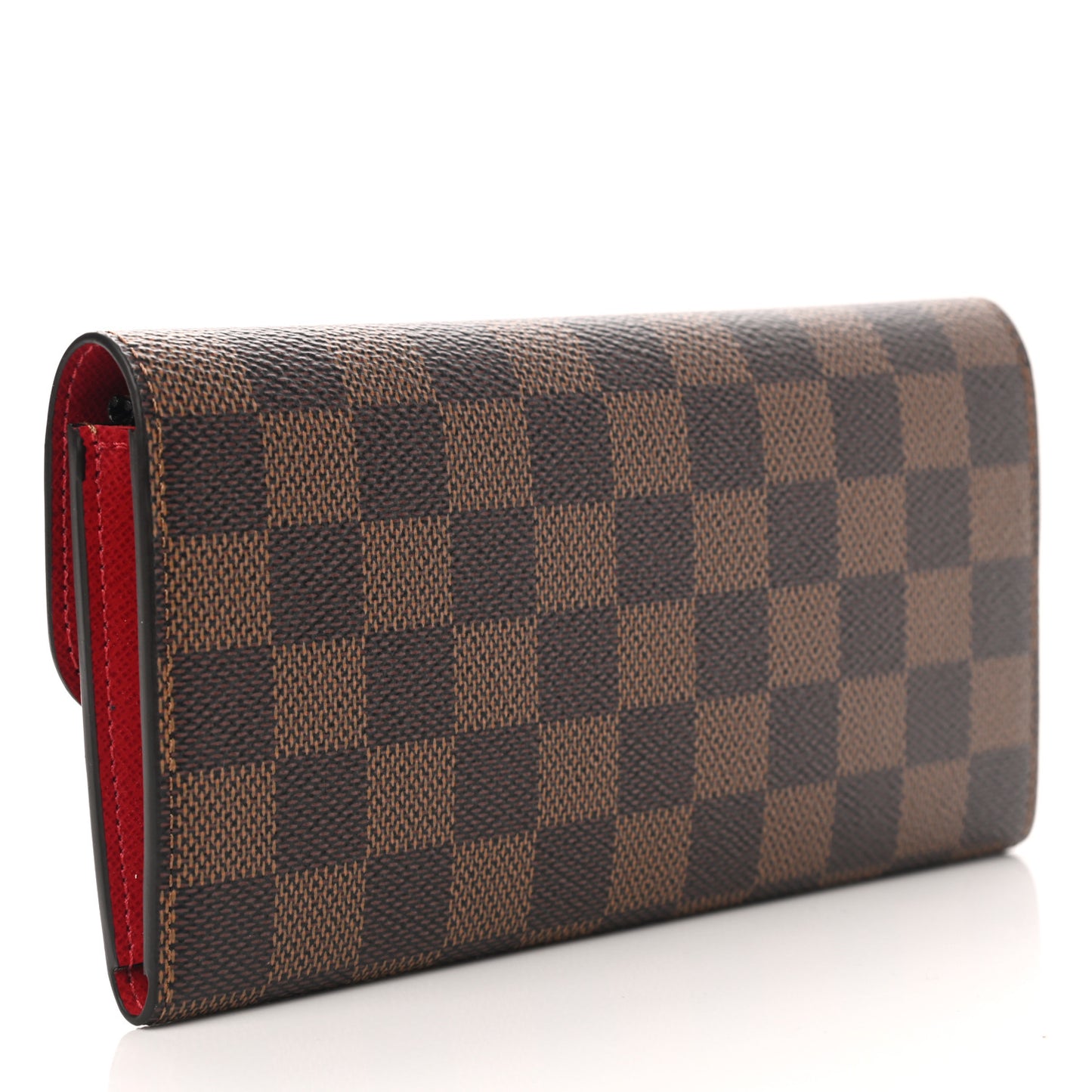 Damier Ebene Emilie Wallet Red
