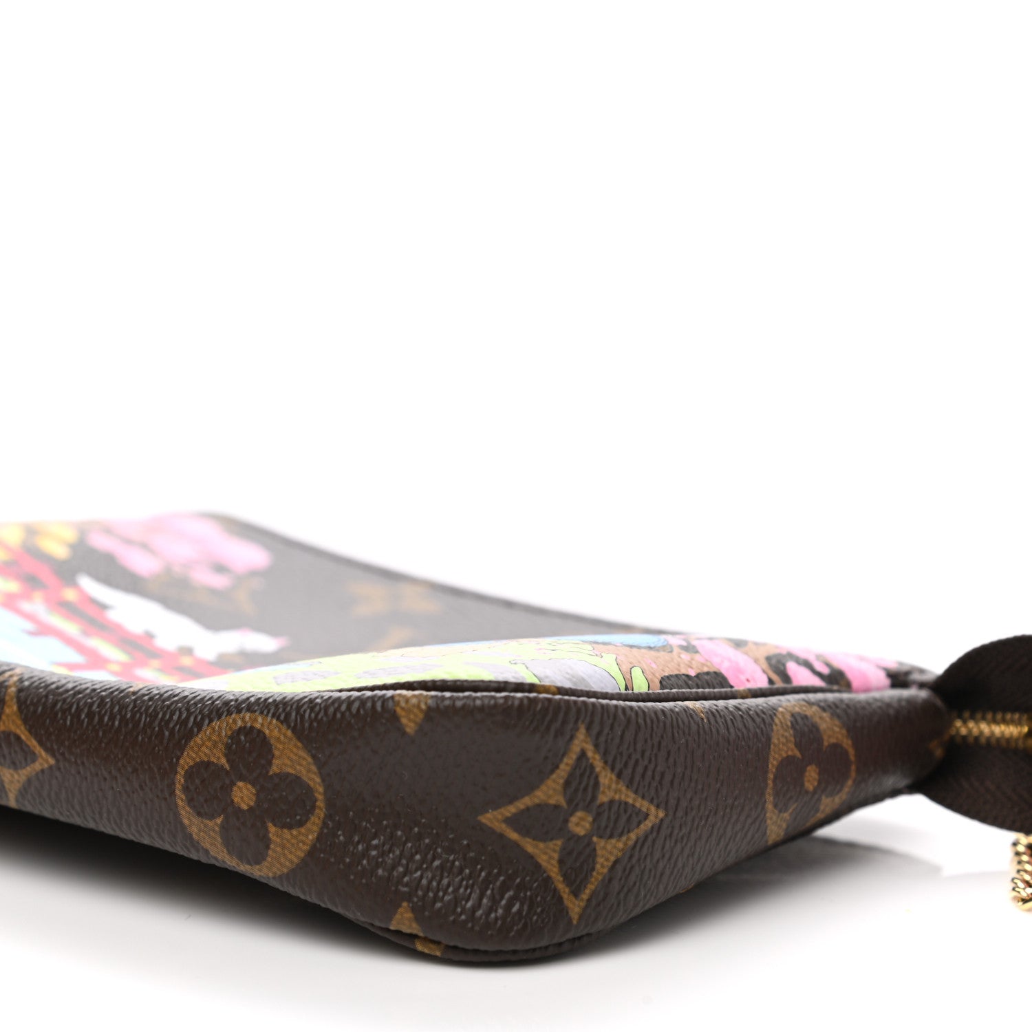 Louis Vuitton Monogram 2021 Christmas Animation Japanese Garden Mini Pochette Accessories Wisteria Pink 9 of 10