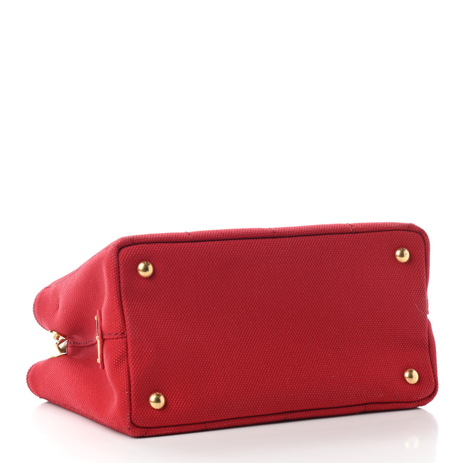 Prada Canapa Small Logo Tote Rosso Talco 4 of 9