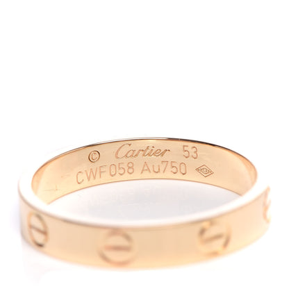 Cartier 18K Yellow Gold 3.5mm LOVE Wedding Band Ring 53 6.25 4 of 5