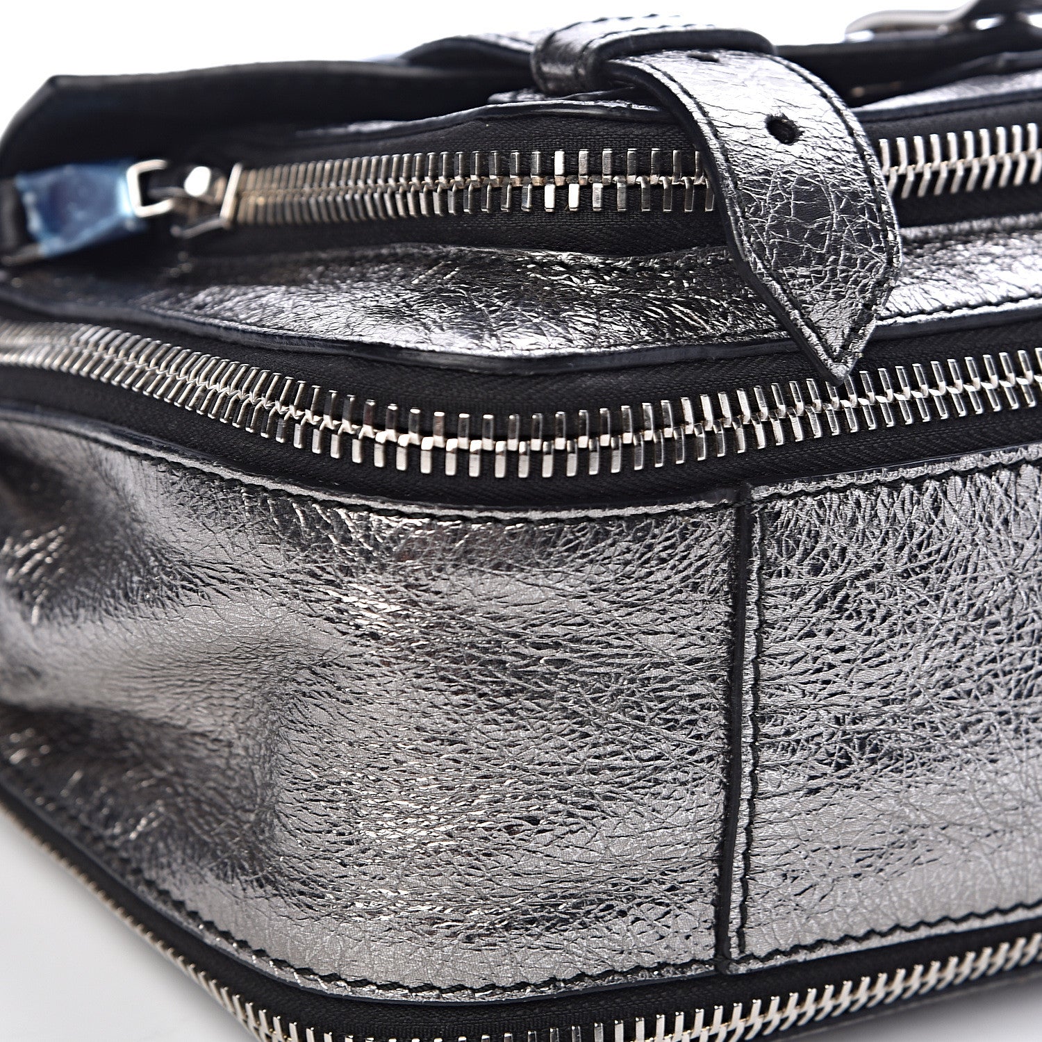 Proenza Schouler Metallic Lambskin Tiny PS1 Satchel Silver 14 of 15