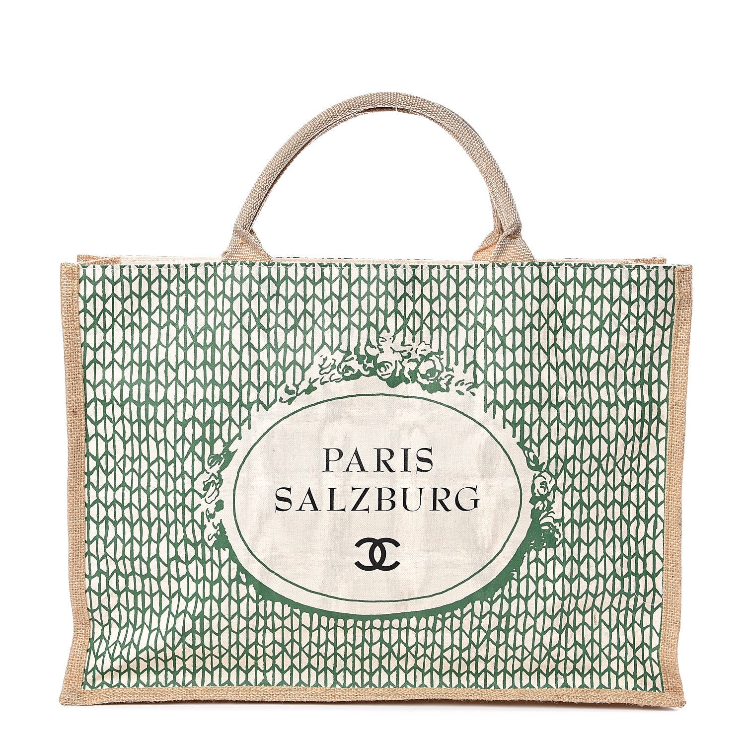 Chanel Canvas Paris Salzburg Shopping Tote Green 1 of 8